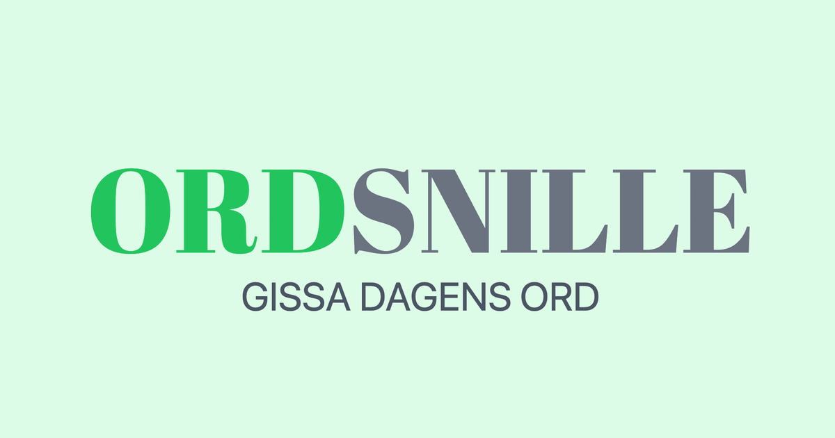 Ordsnille Wordle på svenska